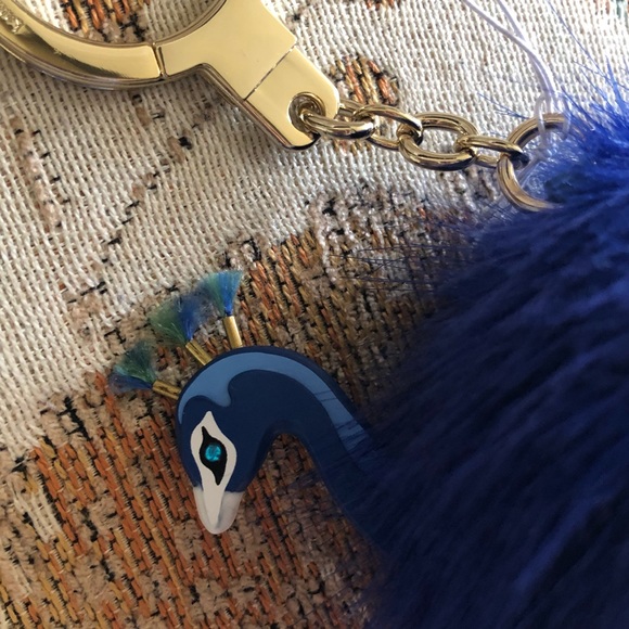 ❗️SOLD❗️Kate Spade ♠️ blue peacock Key Fob purse - Picture 4 of 8